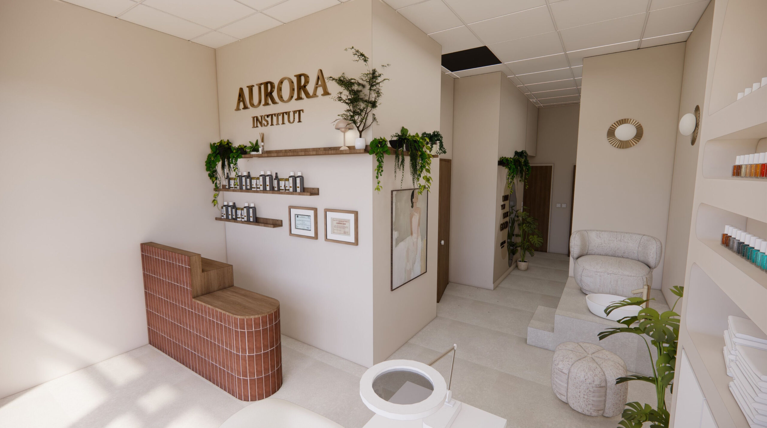 Aurora Institut, institut de beauté à Villeneuve-d’Ascq – espace accueil